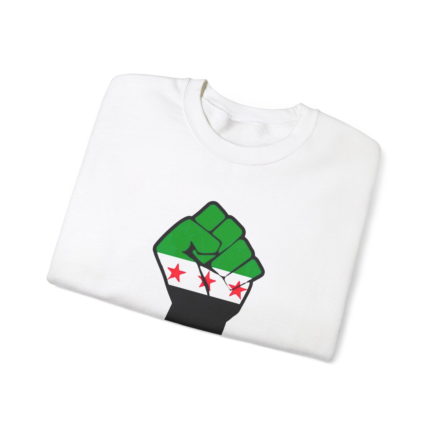 Syria Flag Inspired Unisex Crewneck Sweatshirt - Empowering Peace Design