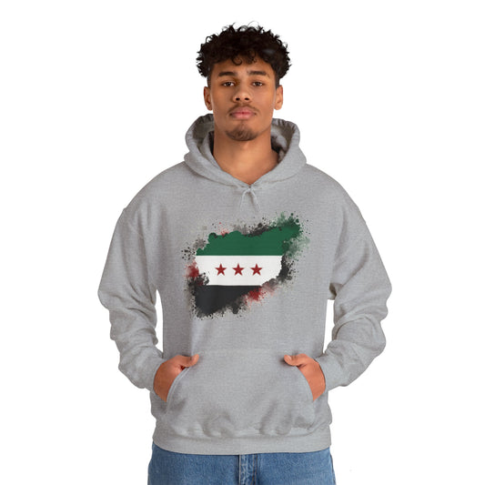 Syria Flag Hooded Sweatshirt | Unisex Heavy Blend™ | Perfect for Casual Wear and Cultural Celebrations