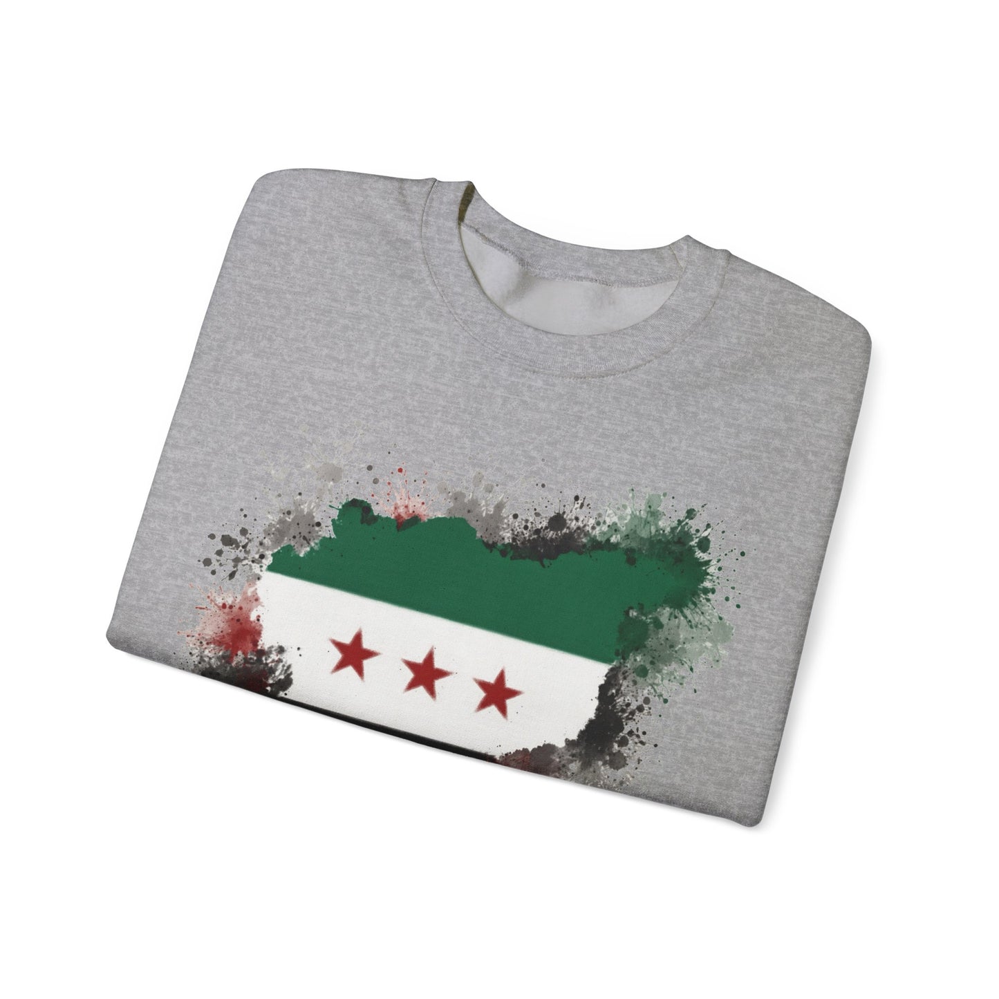 Syria Flag Heavy Blend™ Crewneck Sweatshirt - Unisex - Cozy, Patriotic Apparel