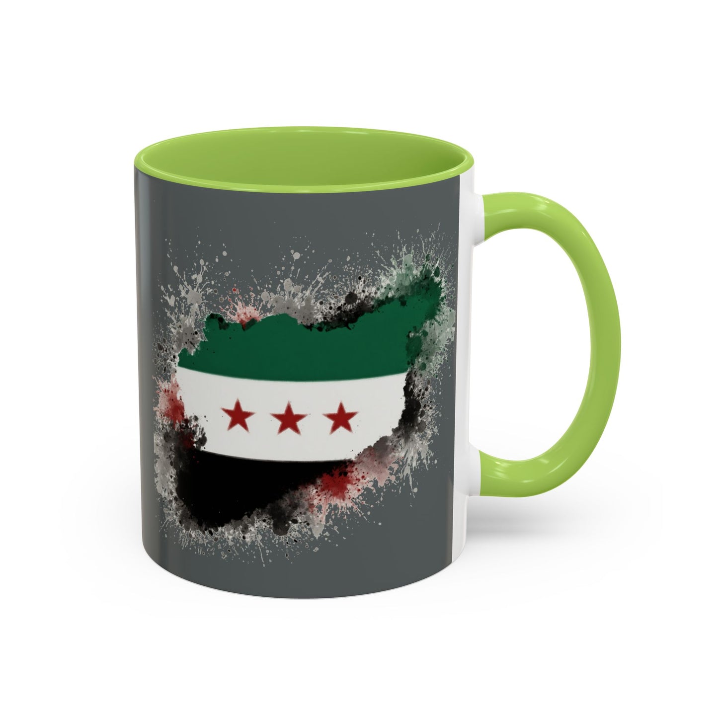 Syrian Flag Accent Coffee Mug - Unique Gift for Coffee Lovers