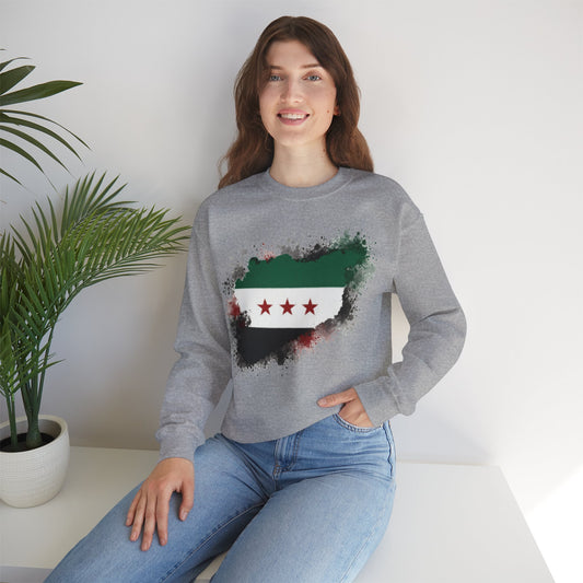 Syria Flag Heavy Blend™ Crewneck Sweatshirt - Unisex - Cozy, Patriotic Apparel