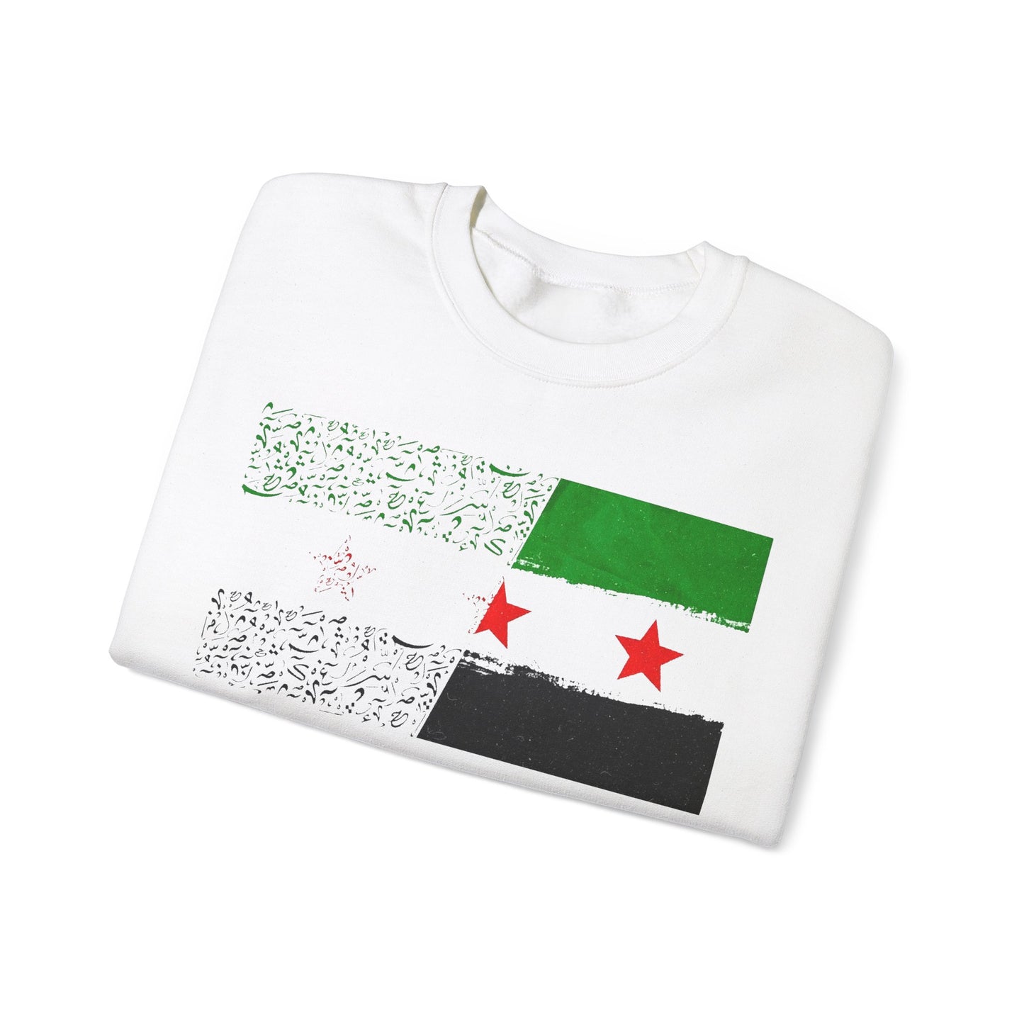 Syria Flag Inspired Unisex Heavy Blend™ Crewneck Sweatshirt - Comfortable and Stylish